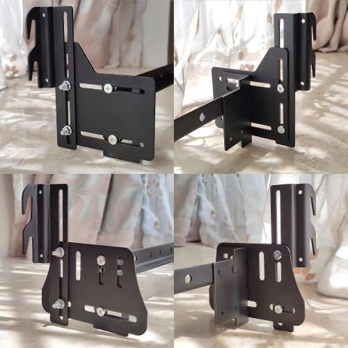 ZhouDaShu Headboard Adapter Brackets, Bed Frame Hooks, Headboard Brackets for Metal Bed Frame, Headboard Attachment Kit, 2Pcs Hook on Bed Frame, Headboard Connectors for Full to Queen