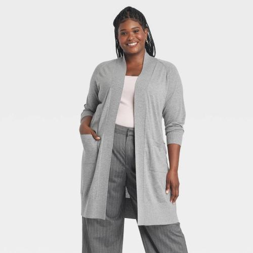 Women's Duster Cardigan - a New Day Gray 2X