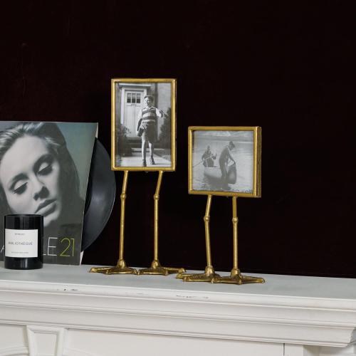 NIKKY HOME Flamingo Duck Paw Gold Picture Frame 5x7 with High Definition Glass for Table Top Desktop Display, Hawaiian Tropical Theme Elegant Gift Photo Frames for Family Friend Kid