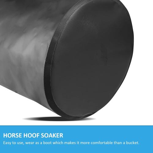 Hoof Soaking Boot for Horse, Waterproof PVC Hoof Soaker Bag with EVA Foam Pad, Secure 3-Strap Equine Icing & Soaking Boot for Hooves Care, Fits Most Hooves