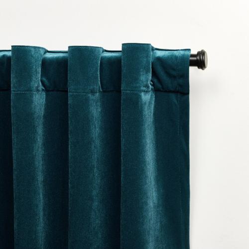 Exclusive Home 84-in Teal Light Filtering Back Tab Curtain Panel Pair