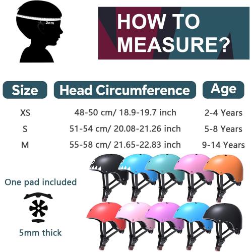 Glaf Toddler Helmet for 2-8 Years Kids Bike Helmets Baby Girls Boys Multi-Sport Adjustable Skateboard Bicycle Helmet Lightweight 4 Sizes for Toddlers