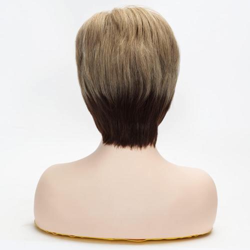 Coraline Short Pixie Wig Blonde Mixed Vintage Women Updo Bob Sythetic Realistic Party Wig