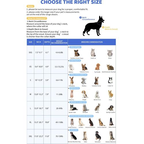 Soft Dog Cone Collar to Stop Licking After Surgery, Comfy Dog Cone Alternative for Large Medium Small Dogs/Cats, Adjustable Washable E-Collar for Spay Neuter Recovery and Neck Protection