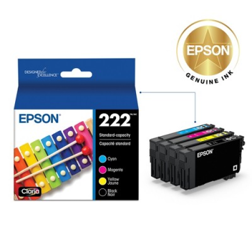Epson T222 Black and Color Combo Ink Cartridges, Standard Capacity