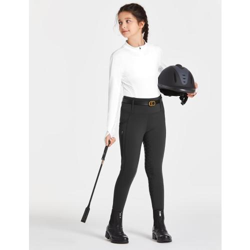 Size XL Black FitsT4 Sports Girls Riding Pants Full Seat High Waist Equestrian Breeches