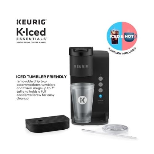 Keurig K-Iced Essentials Iced and Hot Single-Serve K-Cup Pod Coffee Maker, Black