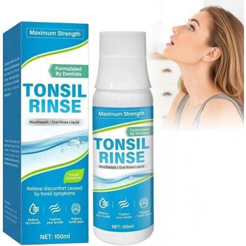 Tonsil Stone Mouthwash, Fresh Breath Oral Rinse for Tonsil Stone Removal and Prevention, Alcohol Free Mouth Wash Treatment Eliminates Bad Breath - Mint Flavor