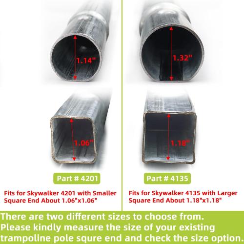 Trampoline Poles Replacement for Skywalker Or Jumpzylla,Galvanized Trampoline Enclosure Pole for Skywalker or Jumpzylla,Replace Parts#4201 4202 4135 OR for Jumpzylla 8ft 10ft&12ft 14ft