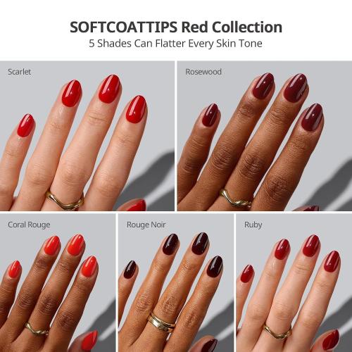BTArtboxnails Press On Nails, Extra Short Almond Red Fake Nails, 160Pcs