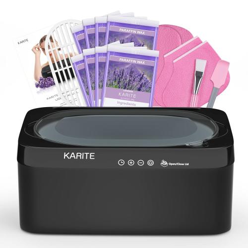 USED KARITE Paraffin Wax Machine for Hands and Feet with Auto Open Lid, Paraffin Bath,20Min Fast Wax Meltdown, Precision Temperature Control, 4500ml Paraffin Warmer with 8Pack Refills