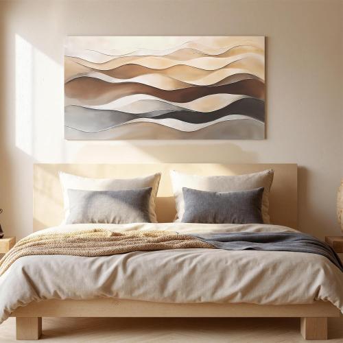 Brown White Abstract Canvas Wall Art Decor For Living Room Prints 20×40