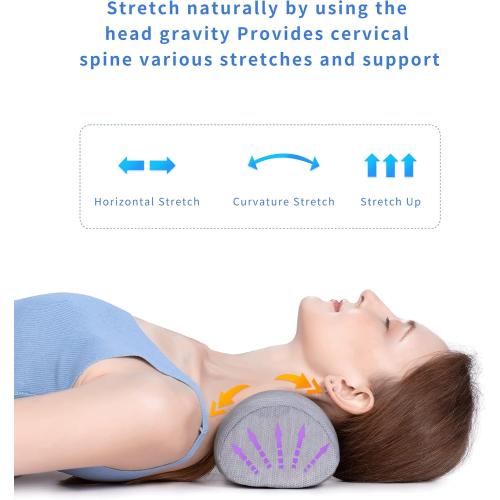 Bespilow Small Neck Roll Pillow for Sleeping, Neck Pillows for Pain Relief