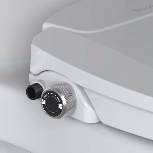 Brondell Ecoseat Plastic White Round Soft Close Bidet Toilet Seat