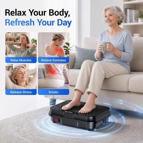 CURSOR FITNESS Vibration Plate with 250 Speed Levels & 350 LB Capacity