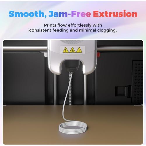 Flashforge 3D Printer Filament Silk PLA 1.75mm 1kg Spool-Dimensional Accuracy  /- 0.02mm (White)