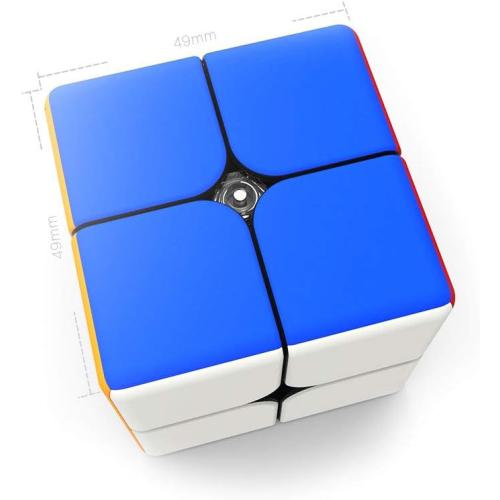 GAN 249 V2 2x2 Puzzle Cube – 49mm Stickerless Speed Cube for Kids & Teens