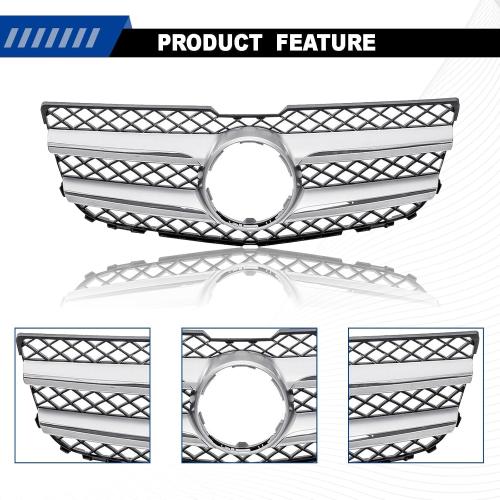 GLK 350 Grill GLK350 Front Grille Bumper for Mercedes Benz X204 Silver ‼️LITTLE DIRTY‼️