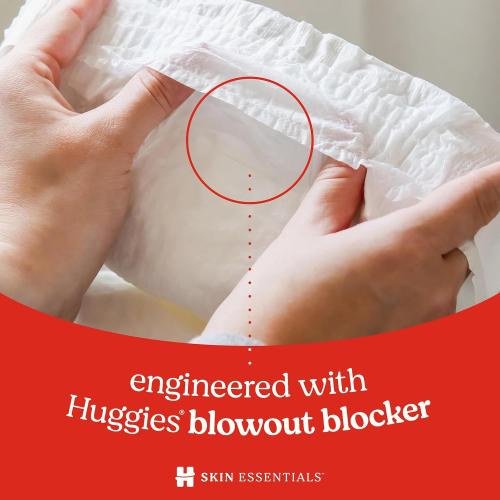 Huggies Size 1 Diapers, Skin Essentials Baby Diapers, Size 1 (8-14 lbs), 204 Count (3 Packs of 68), Packaging May Vary