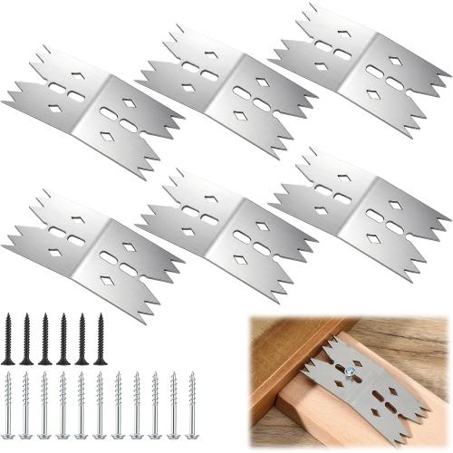 6PCS Stainless Steel Clamping Dogs, Bench Dog Hold Down Clamps, Workshop Clamps for Router Sled, CNC, Panel Flattening (4.3x2 inch)