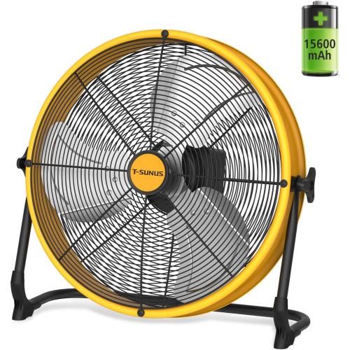 T-SUNUS 16 Battery Powered Floor Fan 15600mAh Rechargeable Cordless Fan RV
