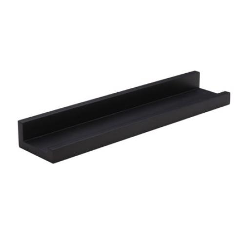 Melannco 18 x 4-inch Black MDF Photo Shelf, 12- Pound Weight Capacity
