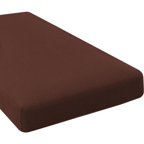 H.VERSAILTEX Super Stretch Individual Chaise Cover Sectional Couch Covers for L Shaped Sofa Both Left/Right Featuring Thick Jacquard Textured Twill Fabric (1 Piece Chaise Cover, Burnt Brick)
