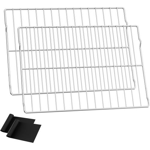 UPGRADE WB48T10063 Stove Oven Rack for GE Oven Rack Replacement 24 x 17 IN | 304 Stainless Steel Ge Oven Rack,WB48T10063 General Electric Gas/Electric Range Rack Convection Oven Baking Wire Rack Shelves