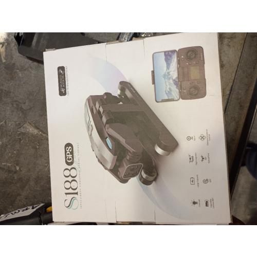 S188 GPS Drone with 8K Camera for Adults, FPV RC Quadcopter with Brushless Motor, 5G WiFi Transmission, Obstacle Avoidance, Optical Flow, Auto Return, Follow Me, Storage Bag, 2 Battery, Silver