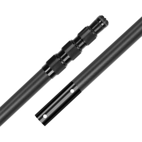 Carbon Fiber Pool Pole - Professional 12 Foot Telescopic Pool Cleaning Pole, Pool Skimmer Net Pole, Telescoping Swimming Pool Poles Heavy Duty 12FT
