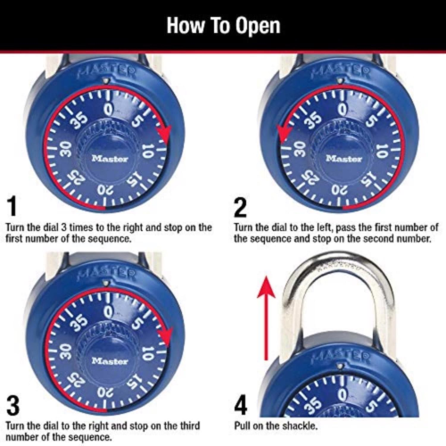 Master Lock 2 in. H X 7/8 in. W X 1-7/8 in. L Steel 3-Digit Combination Combination Padlock