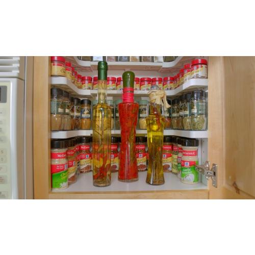 Spicy Shelf Deluxe - Expandable Spice Rack and Stackable Cabinet & Pantry Organizer (1 Set of 2 Shelves) - As seen on TV Deluxe (Spicy Shelf Organizer) - Pantry Organization - Pantry Spice Organizer