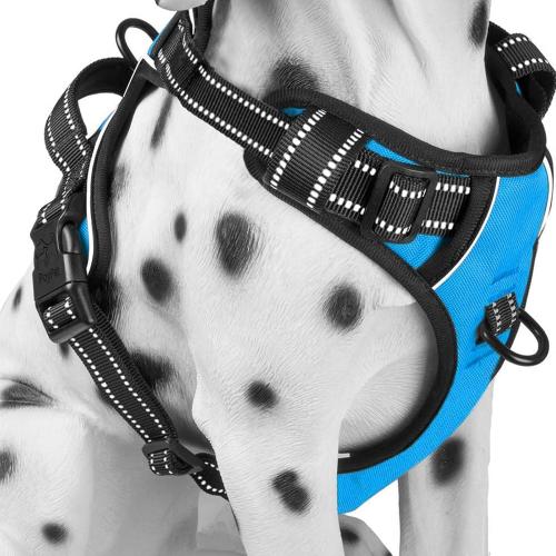 PoyPet No Pull Dog Harness Medium, Reflective Vest with Front Clip & Handle