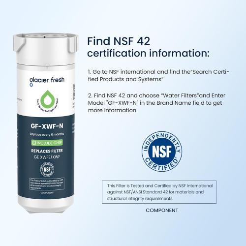 GLACIER FRESH XWFE (Built-in CHIP) Refrigerator Water Filter Pack of 1