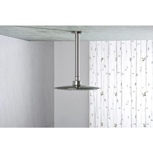 8 Inch Shower Arm and Flange Brushed Nickel, Ceiling Mounted Shower Arm for Rain Shower Head