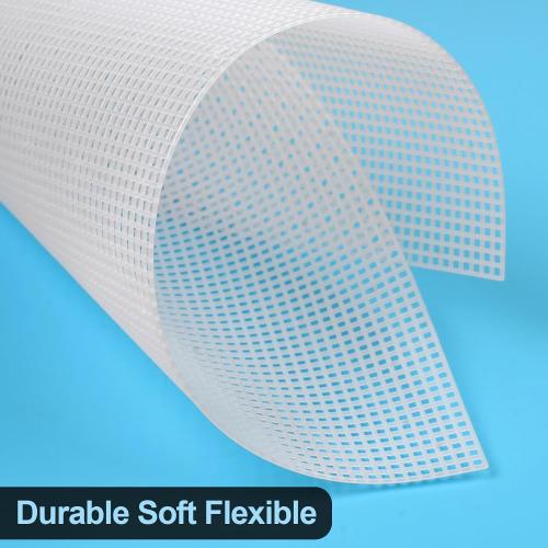 Phinus 7-Piece Plastic Canvas Sheets, 10.5 x 13.5, Eye Mesh for Embroidery & Knit Crochet Projects, DIY Handicraft, Make Dividers