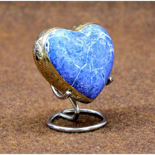 eSplanade Heart Shaped Urn Stand | Stand for Heart Keepsake Urns, Burial Urns, Memorial Keepsake Urns - Silver