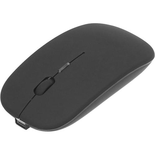 Rechargeable Wireless Mouse 2.4GHz Ergonomic Silent Optical, 1600DPI Portable Slim Mice with Smart Sensor, Micro USB Charging for Laptop Computer Office Home