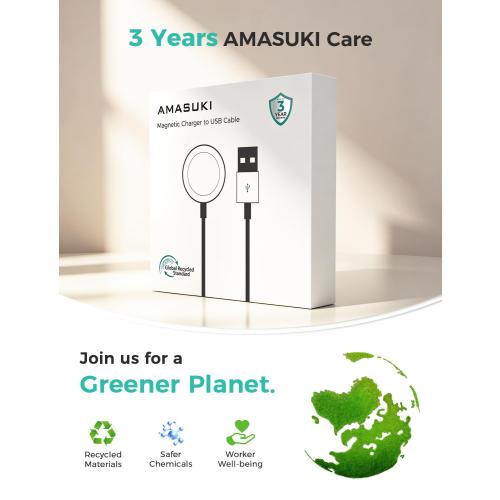 6.6FT Long for Apple Watch Charger USB Magnetic Fast Charging Cable Portable Wireless Charging Accessories Compatible with iWatch Series 11/10/9/8/7/6/5/4/3/2 Ultra 3/2/SE