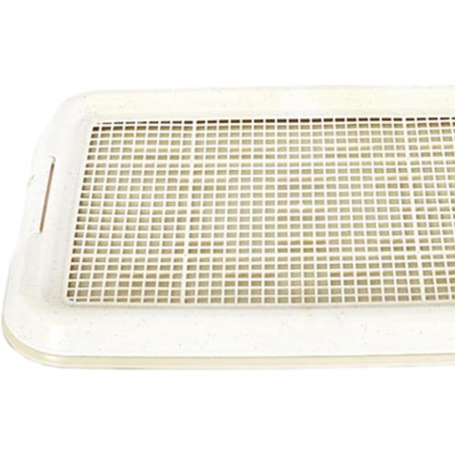 HouseVibe Dog Potty Toilet Training Tray Mesh Potty Tray Anti Slip Removable Pet Indoor Pads Holder for Puppy- White
