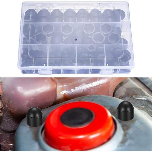 wugongshan 145 Pcs Screws Bolt Covers Caps, Hex Head Dome Bolt Covers, Plastic Bolt Caps, Screw Caps Covers, Hexagonal Screw Bolts Cover Protection Caps for Matching, M4 M5 M6 M8 M10 M12