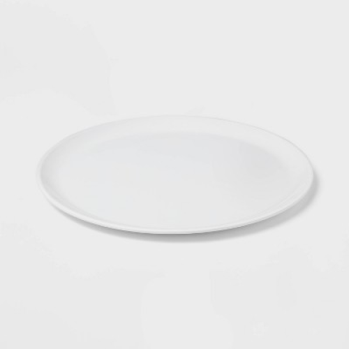 14x14 Melamine Round Serving Plate White - Threshold™