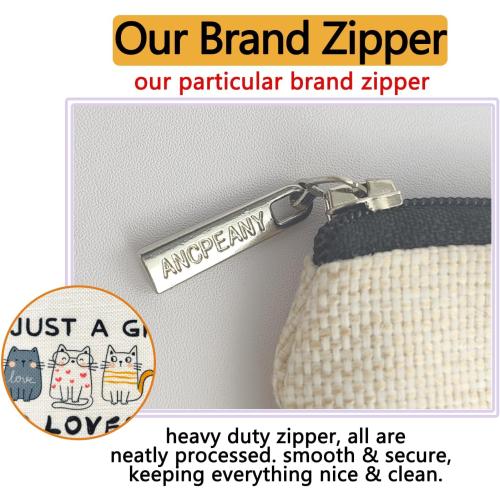 ancpeany Cat Gifts for Women Makeup Bag, Cat Lover Gifts for Cats Lovers, Cats Themed Lady Gift, Cats Mom Accessories Stuff for Teens Girls Daughter Birthday Decorations, Cosmetic Bag Zipper Pouch