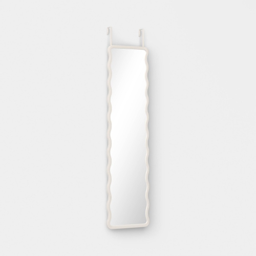 Wavy Over the Door Mirror White - Room Essentials™