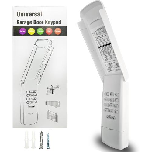 Universal Garage Door Opener Keypad for Liftmaster Chamberlain Craftsman Wayne Dalton Openers Produced Since 1993 (White)