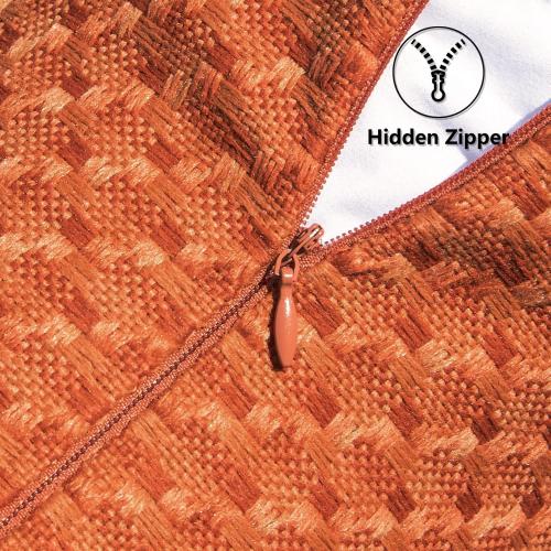Kevin Textile Outdoor Waterproof 12x20 Pillow Covers 2 Pack, Burnt Orange