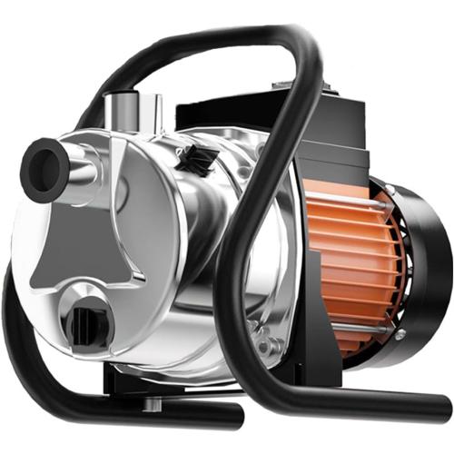 Water Transfer Pump Electric Shallow Well Pump 1.6HP 3825GPH for Lawn Garden Irrigation, Pale Orange