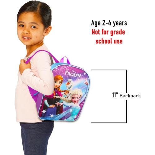 Disney Frozen Mini Backpack for Girls Kids Bundle - 11 w Adjustable Straps