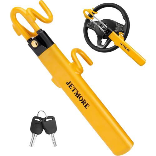 JETMORE Steering Wheel Lock with Keys Adjustable Wheel Locks for Anti Theft