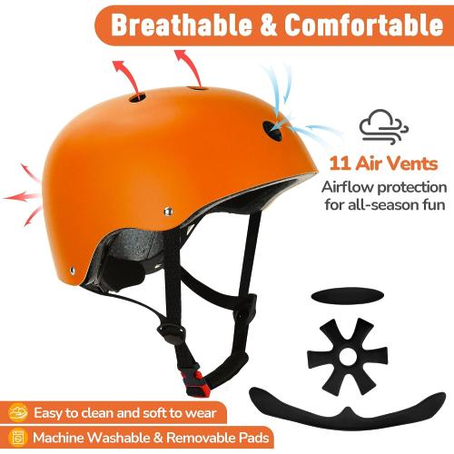 Kids Bike Helmet, Adjustable Toddler Helmet for Ages 3-5-8-14